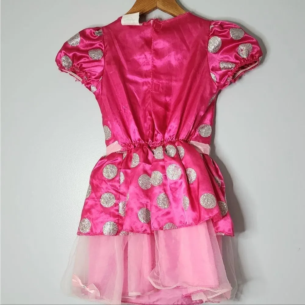 Disney Minnie Mouse dress cistumewith bows size 4-6 - Picture 4 of 5